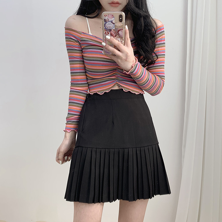 발렌타인 skirt (2color)