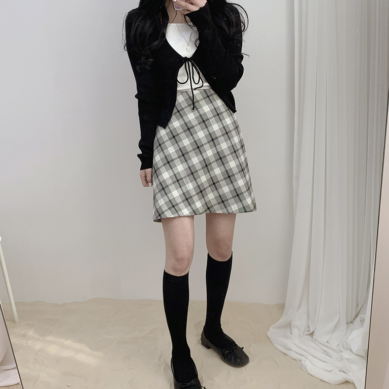 레이브체크 skirt (2color)