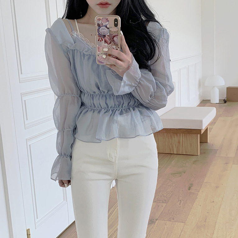 크림블 blouse (3color)
